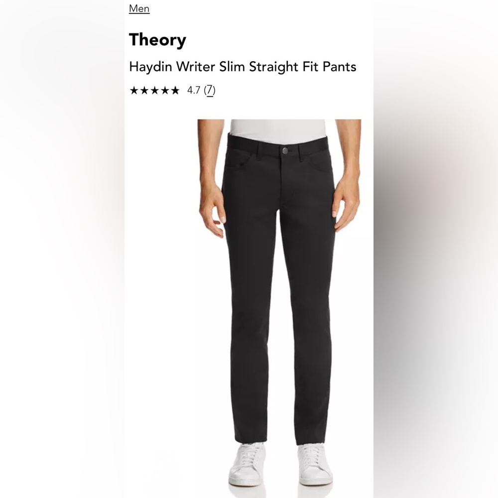 theory Men’s Haydin Straight Cut Slim Fit Jeans in Necromancer size 36x34